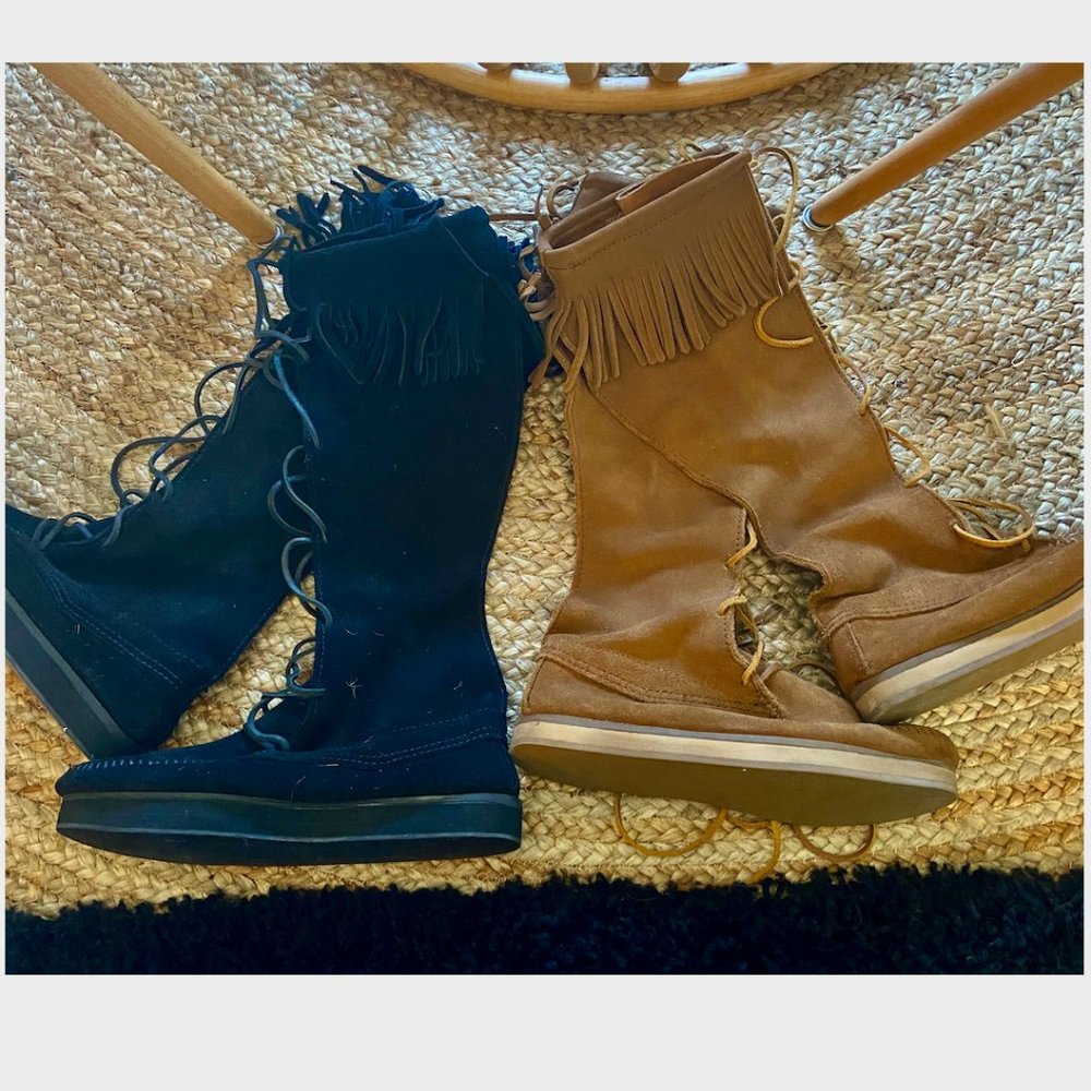 Minnetonka Original Knee High Boots - BRAND NEW/BLACK/SZ 9